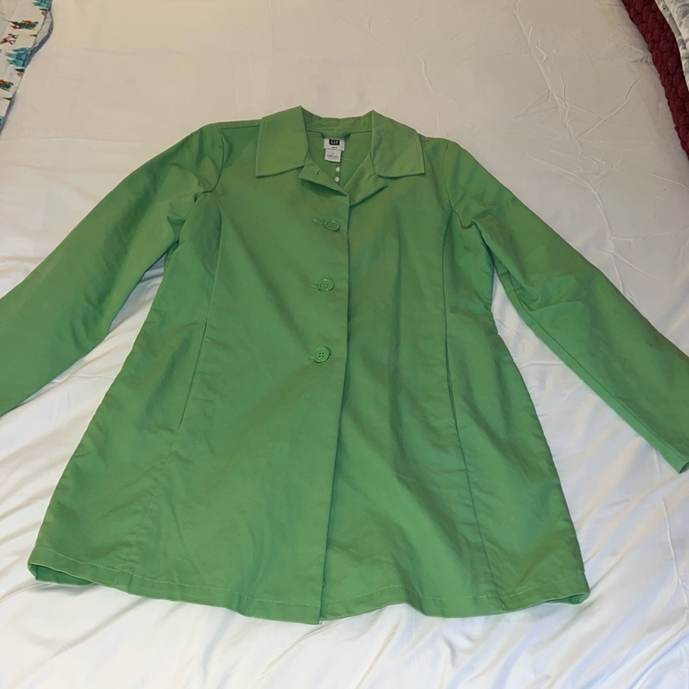 Green Pea Coat by GAP size Med LOOKS NEW!